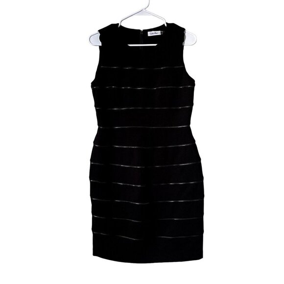 Calvin Klein Dresses & Skirts - Calvin Klein black unique zipper dress little black dress cocktail sleeveless